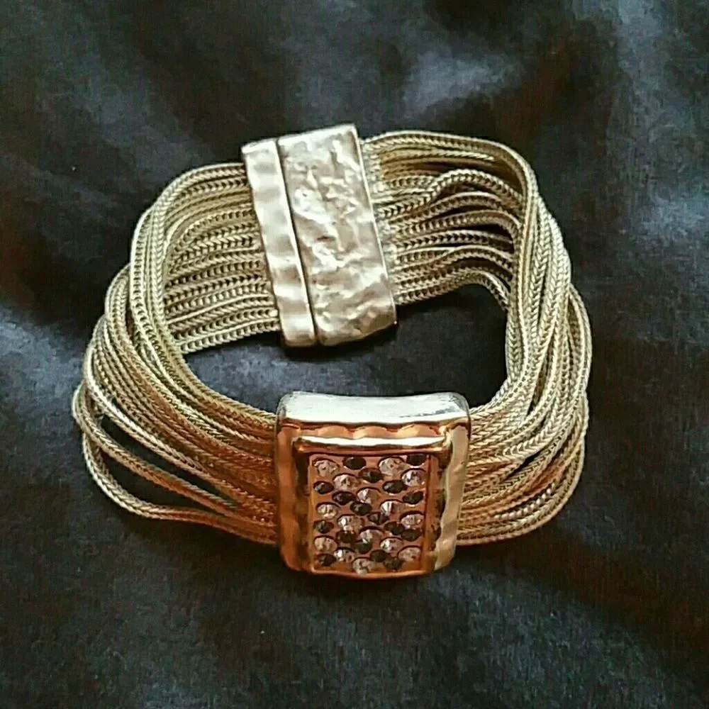 Traded !!!♡♡♡!!!GORGEOUS GOLD AND CRYSTALS BRACELET - Picture 6 of 6
